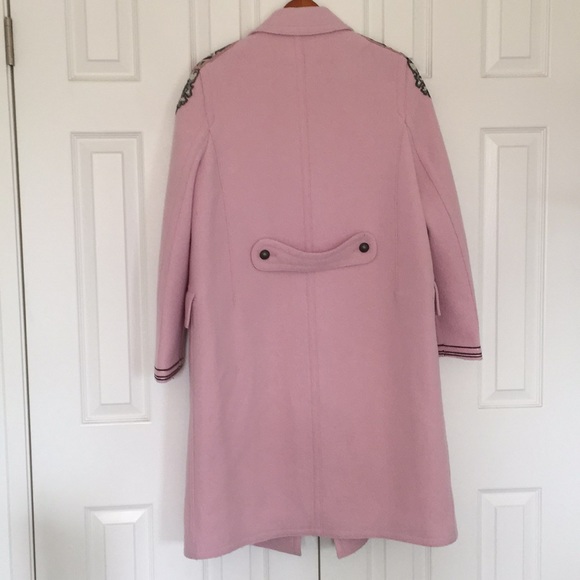 ERMANNO SCERVINO Pink double-breasted embellished coat - Picture 7 of 8